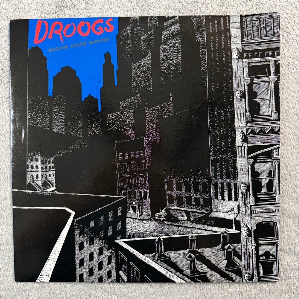 Droogs Stone Cold World Vinyl LP 1988 PVC Records PVC Garage Rock 12" Record‎